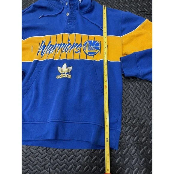 Rare VTG Adidas Golden State Warriors Button Hoodie Sz XL NBA curry butler - Picture 9 of 11